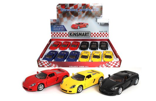 Kinsmart 1:36  Porsche Carrera GT 4.6″ – Display Tray Set of 12