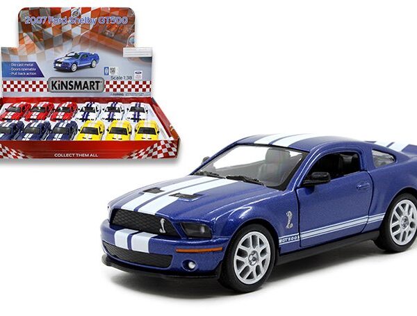 Kinsmart 1:38 2007 Shelby GT500 5â€³ (KT5310D) â€“ Display Tray Set of 12