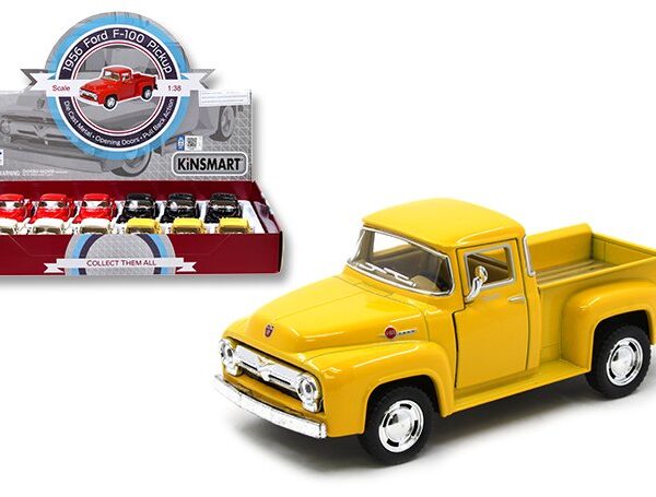 Kinsmart 1:38 1956 Ford F-100 Pick up Truck 5″ (KT5385D) – Display Tray Set of 12