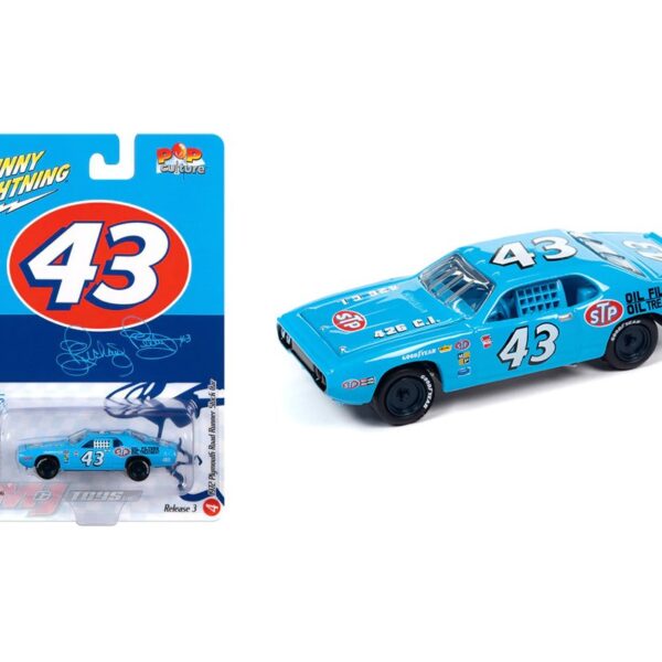 Johnny Lightning 1:64 Richard Petty 1972 Plymouth Road Runner Stock Car – Pop Culture 2023 Release 3