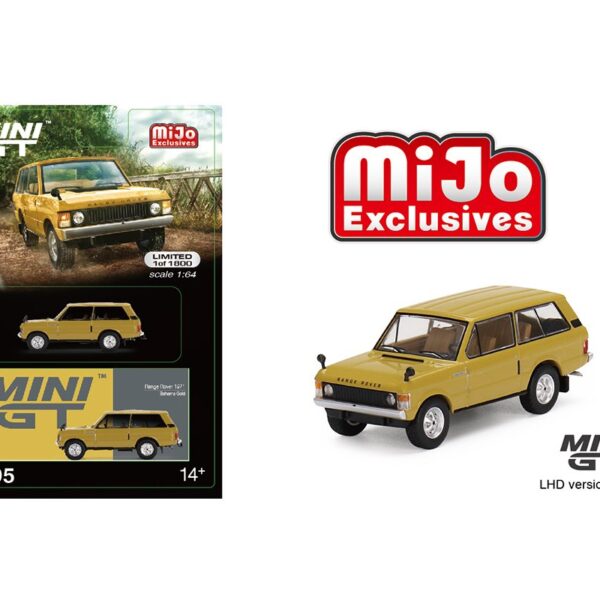 Mini GT 1:64 1971 Range Rover – Bahama Gold – MiJo Exclusives USA