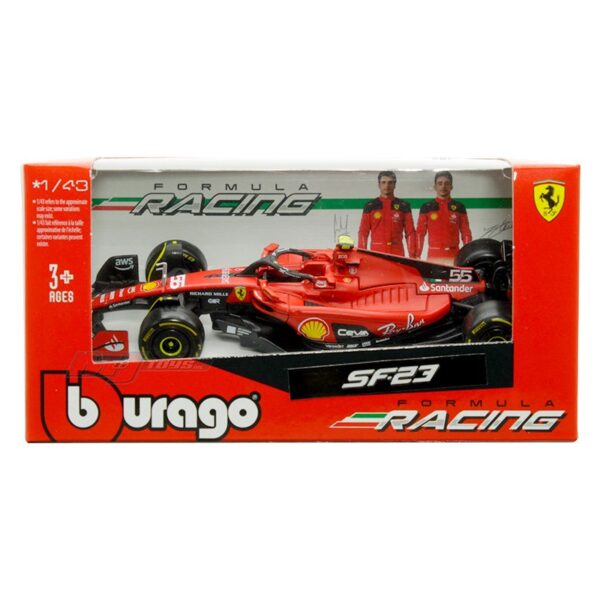 Bburago 1:43 Ferrari SF-23 #55 Carlos Sainz – Formula Racing