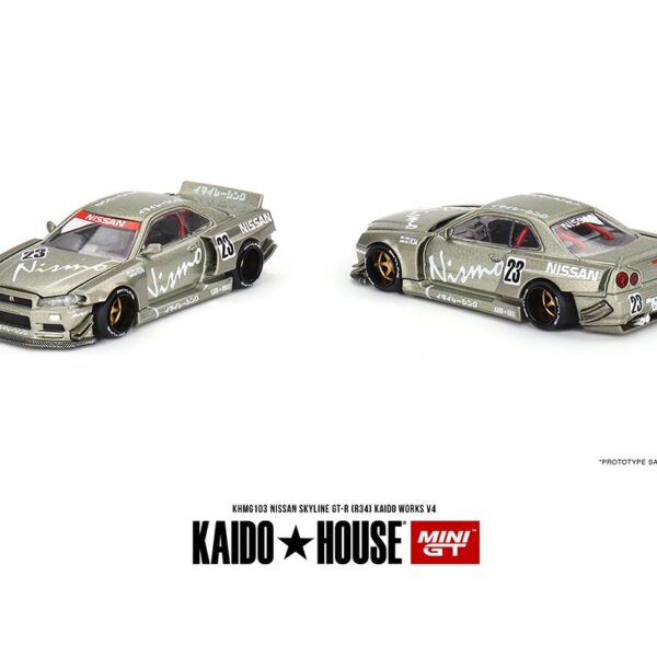 (Preorder) Kaido House x Mini GT 1:64 Nissan Skyline GT-R (R34) Kaido Works V4