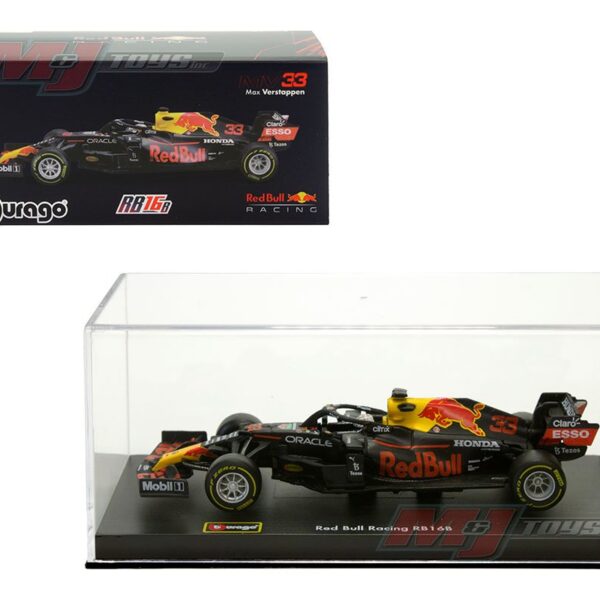 Bburago 1:43 Aston Martin Red Bull Racing 2021 RB16B Max Verstappen #33 – Race