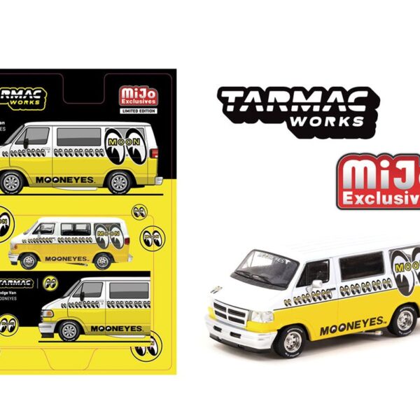(Preorder) Tarmac Works 1:64 Dodge Van Mooneyes – Yellow – Global64 – MiJo Exclusives