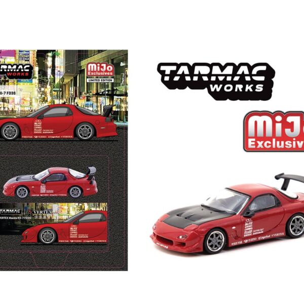 (Preorder) Tarmac Works 1:64 VERTEX Mazda RX-7 FD3S – Red – Global64 – MiJo Exclusives