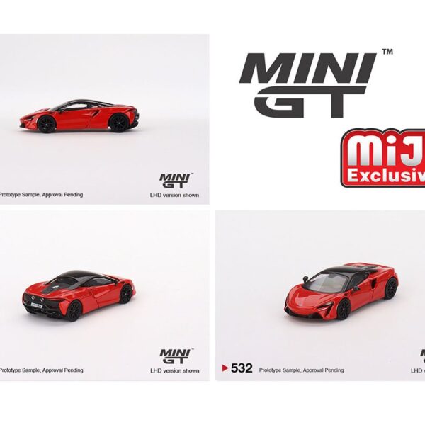 Mini GT 1:64 McLaren Artura Vermillion Red 2023 – Red – Mijo Exclusives