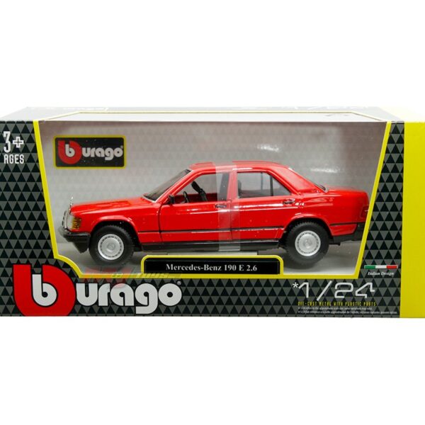 Bburago 1:24 Mercedes-Benz 190 E 2.6 – Red