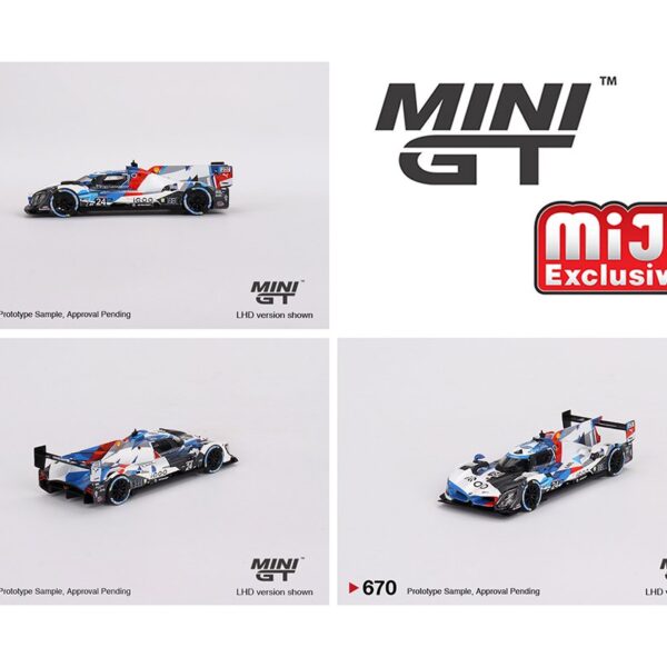 (Preorder) Mini GT 1:64 BMW M Hybrid V8 GTP #24 BMW M Team RLL  2023 IMSA Daytona 24 Hrs – MiJo Exclusives