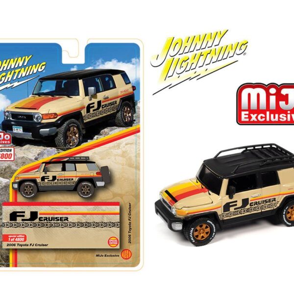 Johnny Lightning 1:64 2006 Toyota FJ Cruiser Custom – Beige – Mijo Exclusives Limited Edition 4,800 Pieces