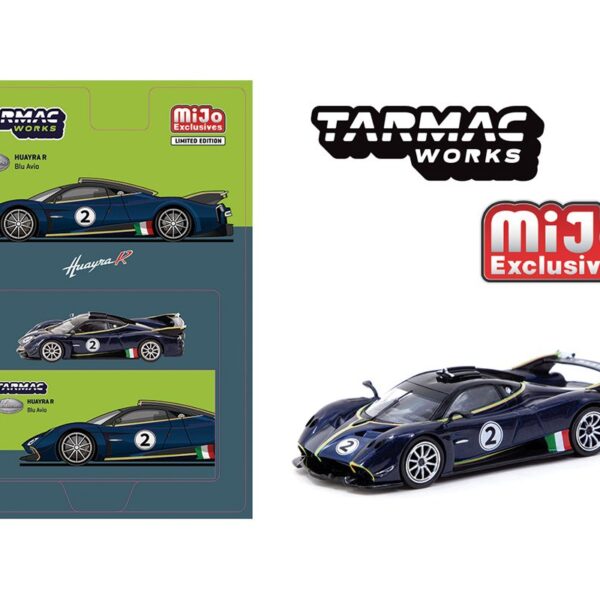 (Preorder) Tarmac Works 1:64 Pagani Huayra R Blu Avio – MiJo Exclusives
