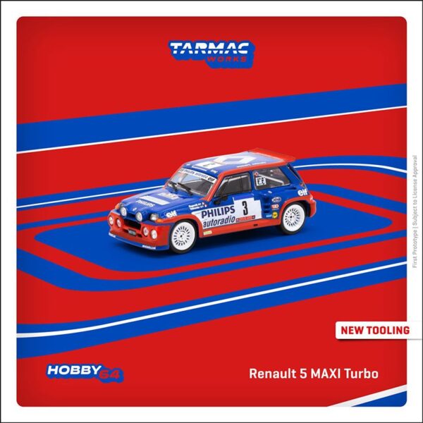 Tarmac Works 1:64 Renault 5 MAXI Turbo Tour de Corse – Rallye de France 1985 Winner