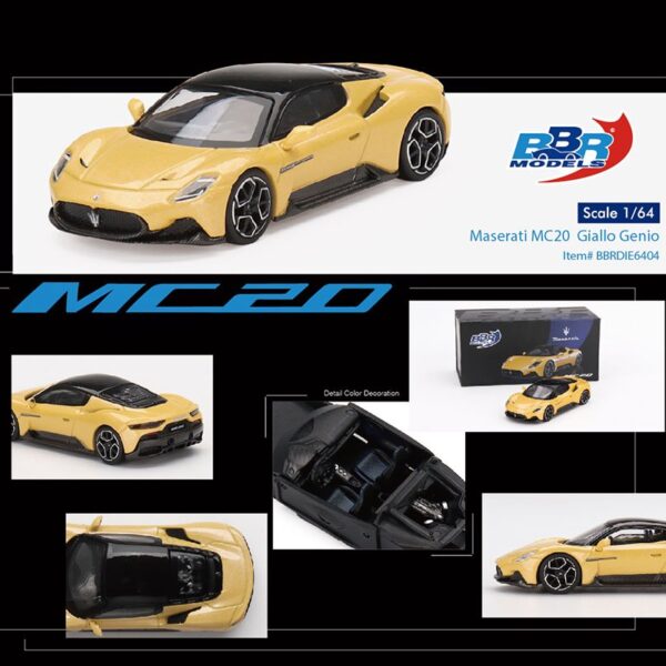 (Preorder) BBR Models 1:64 Maserati MC20 Giallo Genio