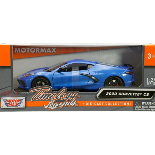 Motormax 1:24 2020 Chevrolet Corvette C8 Stingray – Blue – Timeless Legends