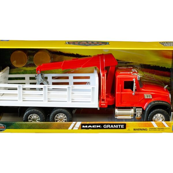 New Ray 1:18 Mack Granite with Hay Bales Red/White Plastic – Long Haul Trucker