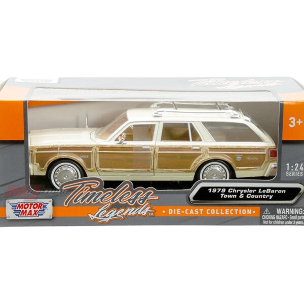 Motormax 1:24 1979 Chrysler LeBaron Town & Country – Beige – Timeless Classics