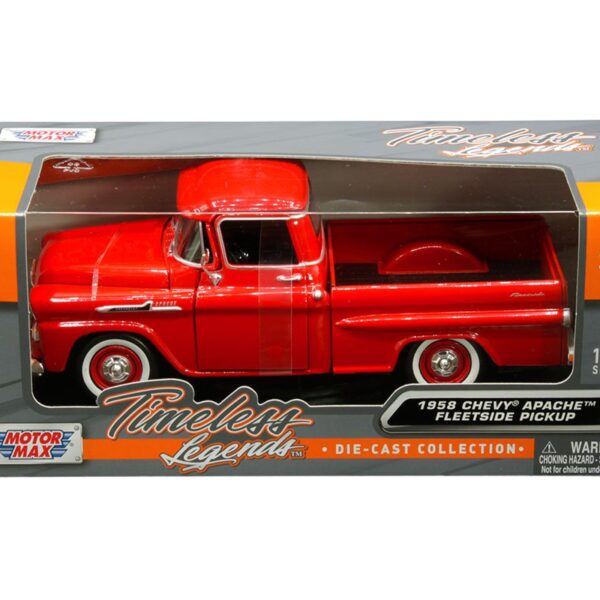 Motormax 1:24 1958 Chevrolet Apache Fleetside Pickup â€“ Timeless Legends