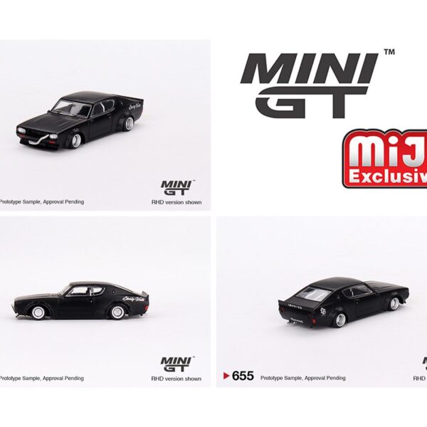 (Preorder) Mini GT 1:64 Nissan Skyline Kenmeri Liberty Walk – Matt Black – MiJo Exclusives