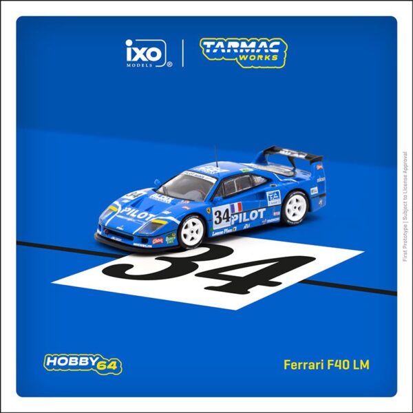 Tarmac Works 1:64 Ferrari F40 LM 24h of Le Mans 1995 M. FertÃ© / O. ThÃ©venin / C. Palau