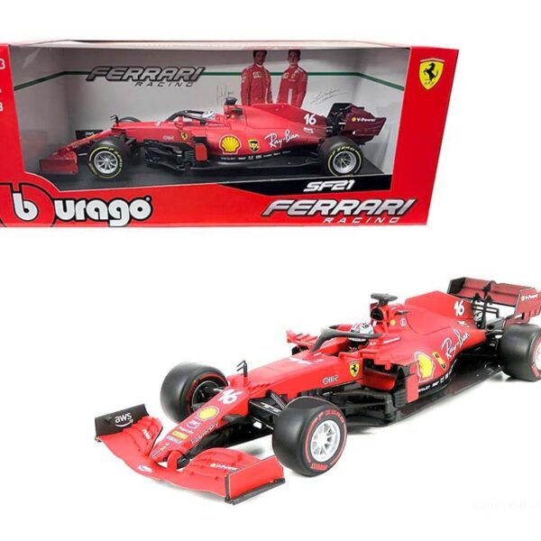 Bburago 1:18 2021 Ferrari SF21 Charles Leclerc #16 – Scuderia Ferrari Racing