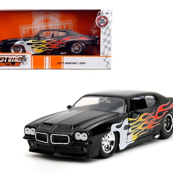 Jada 1:24 1971 Pontiac GTO Judge (Black) with Flames â€“ Bigtime Muscle