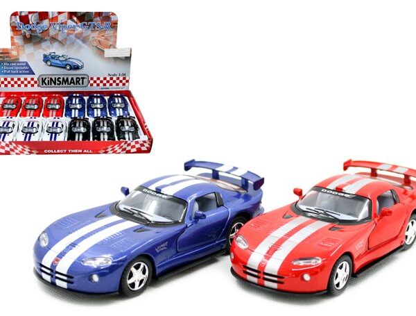 Kinsmart 1:36 Dodge Viper GTSR 4.7â€³ – Display Tray Box of 12