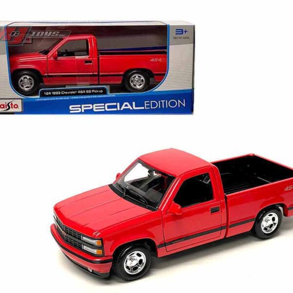 Maisto 1:24 1993 Chevrolet 454 SS Pick-up (Red) – Special Edition