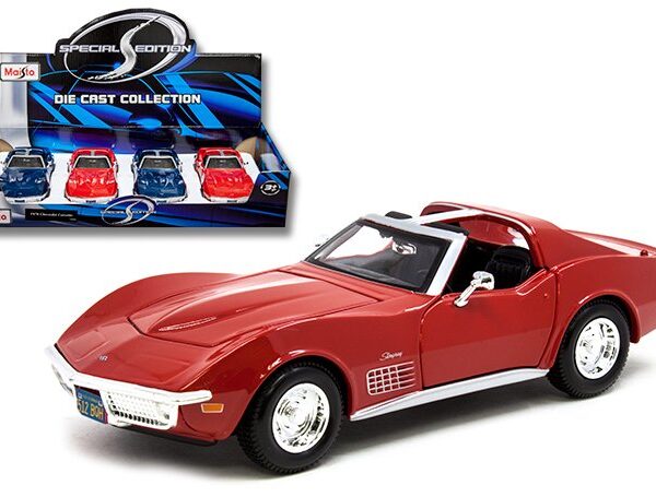 Maisto 1:24 1970 Chevrolet  Corvette â€“ Special Edition â€“ Display Tray Set of 4