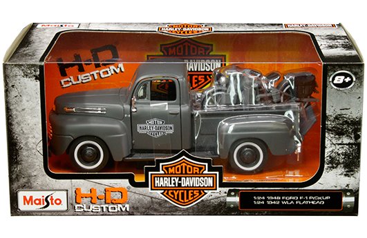 Maisto 1:24 1948 Ford F1 Truck with Flathead – Harley Davidson