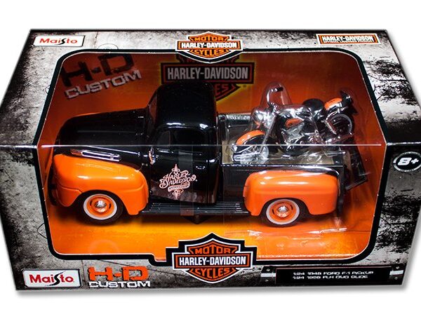 Maisto 1:24 1948 Ford F1 & FLH Duo Glide â€“ Harley Davidson