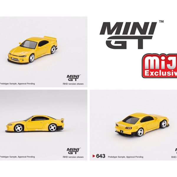 (Preorder) Mini GT 1:64 Nissan Silvia (S15) Rocket Bunny – Bronze Yellow – MiJo Exclusives