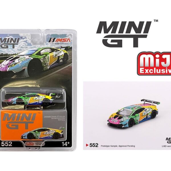 Mini GT 1:64 Lamborghini HuracÃ¡n GT3 EVO #19 GEAR Racing 2020 IMSA Daytona 24 Hrs – Mijo Exclusives
