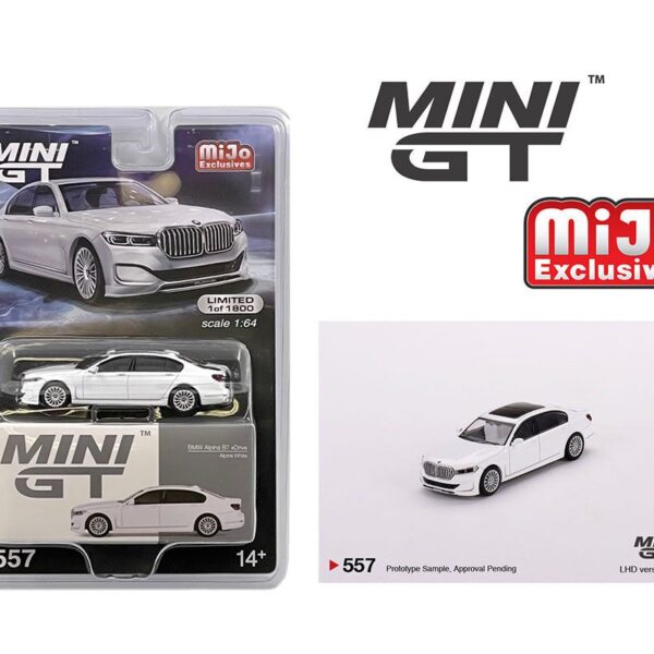 Mini GT 1:64 BMW Alpina B7 xDrive – Alpine White – MiJo Exclusives