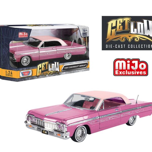 Motormax 1:24 1964 Chevrolet Impala SS Hard Top Pink â€“ Get Low – MiJo Exclusive