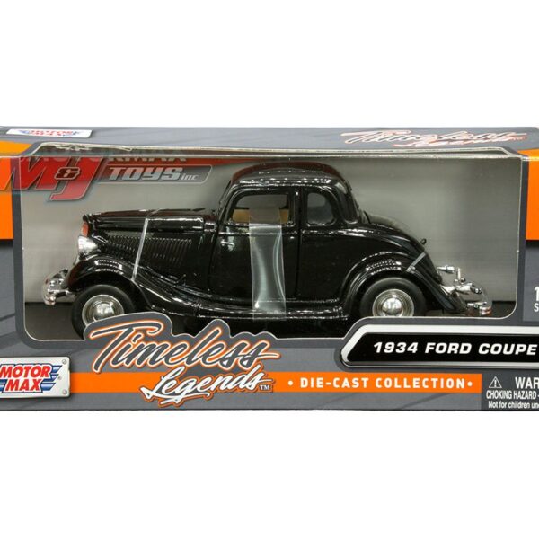 Motormax 1:24 1934 Ford Coupe (Hardtop) (Black) â€“ Timeless Legends