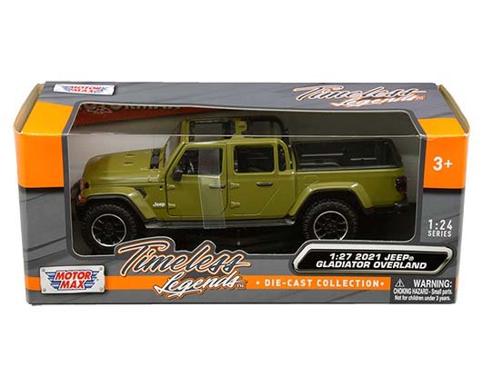 Motormax 1:24 2021 Jeep Gladiator Overland Open Top – Timeless Legends