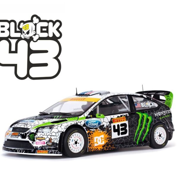 Sunstar 1:18 2012 Ford Focus RS #43 – Ken Block – Black White