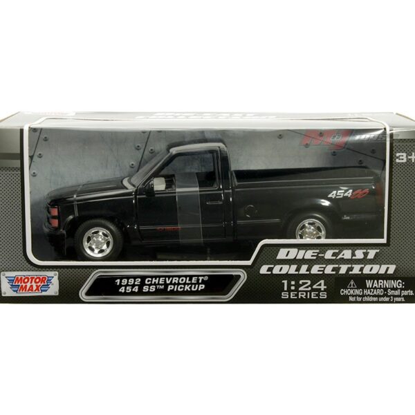 Motormax 1:24 1992 Chevrolet 454 SS Pickup – Black – MiJo Exclusive