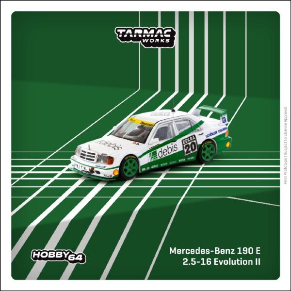 (Preorder) Tarmac Works 1:64 Mercedes-Benz 190 E 2.5-16 Evolution II DTM 1991  Michael Schumacher – Hobby64
