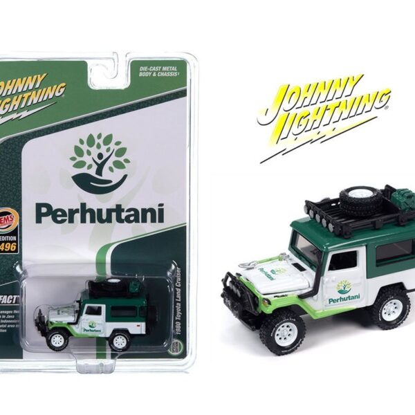 Johnny Lightning 1:64 Indonesia EMS Exclusive 1980 Toyota Land Cruiser Perhutani Limited 2,496 Pieces