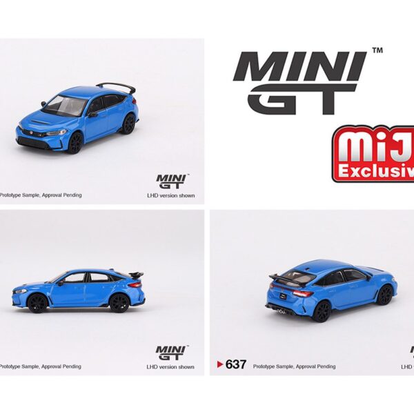 (Preorder) Mini GT 1:64 Honda Civic Type R – Boost Blue Pearl 2023- MiJo Exclusives