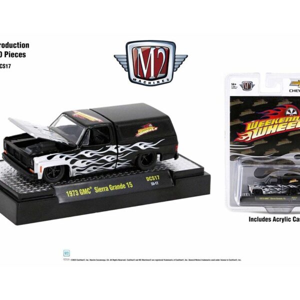 M2 Machines 1:64 2023 Weekend Of Wheels Exclusives 1973 GMC Sierra Grande 15 With Camper Shell Limited 3,600 Pieces