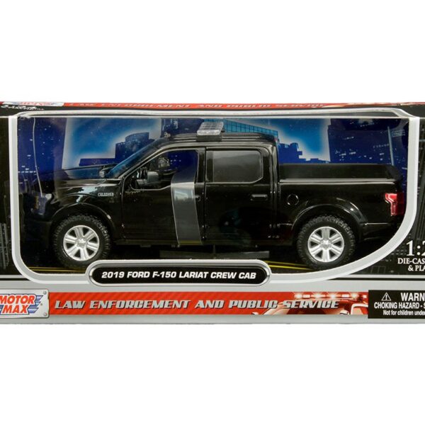 Motormax 1:24 2019 Ford F-150 Lariat Crew Cab with Lightbar  – Law Enforcement and Public Service