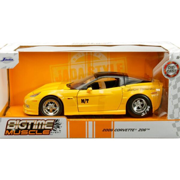 Jada 1:24 2006 Chevrolet Corvette Z06 – Yellow – Bigtime Muscle