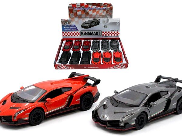 Kinsmart 1:36 Lamborghini Veneno 5â€³ â€“ Display Tray Set of 12