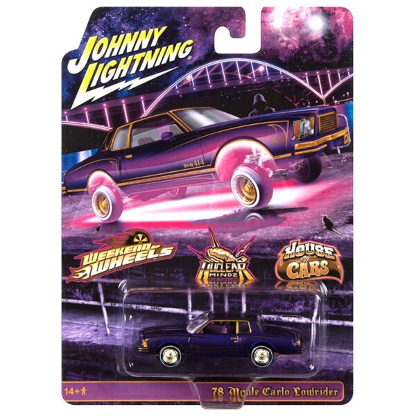 Johnny Lightning 1:64 Weekend Of Wheels 2023 Exclusive 1978 Chevrolet Monte Carlo Lowrider – Purple