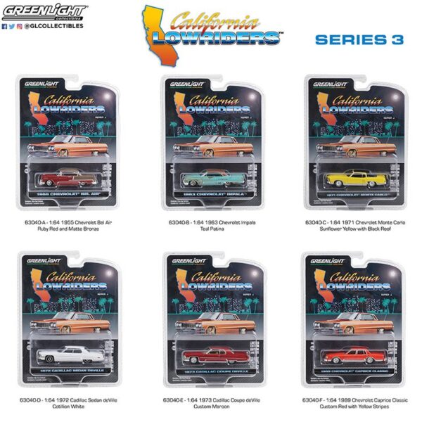 Greenlight 1:64 California Lowriders Series 3 – 6 Assortment