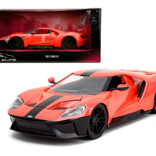 Jada 1:24 2017 Ford GT – Metallic Salmon – Pink Slips