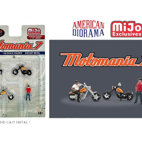 American Diorama 1:64 Motomania 7 Chopper Biker – MiJo Exclusives Limited Edition 4,800 Pieces