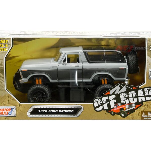 Motormax 1:24 Off-Road 1978 Ford Bronco – Grey